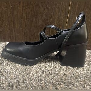 SO Black Women's Heeled Mary Jane Shoes